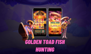 Golden toad fish hunting